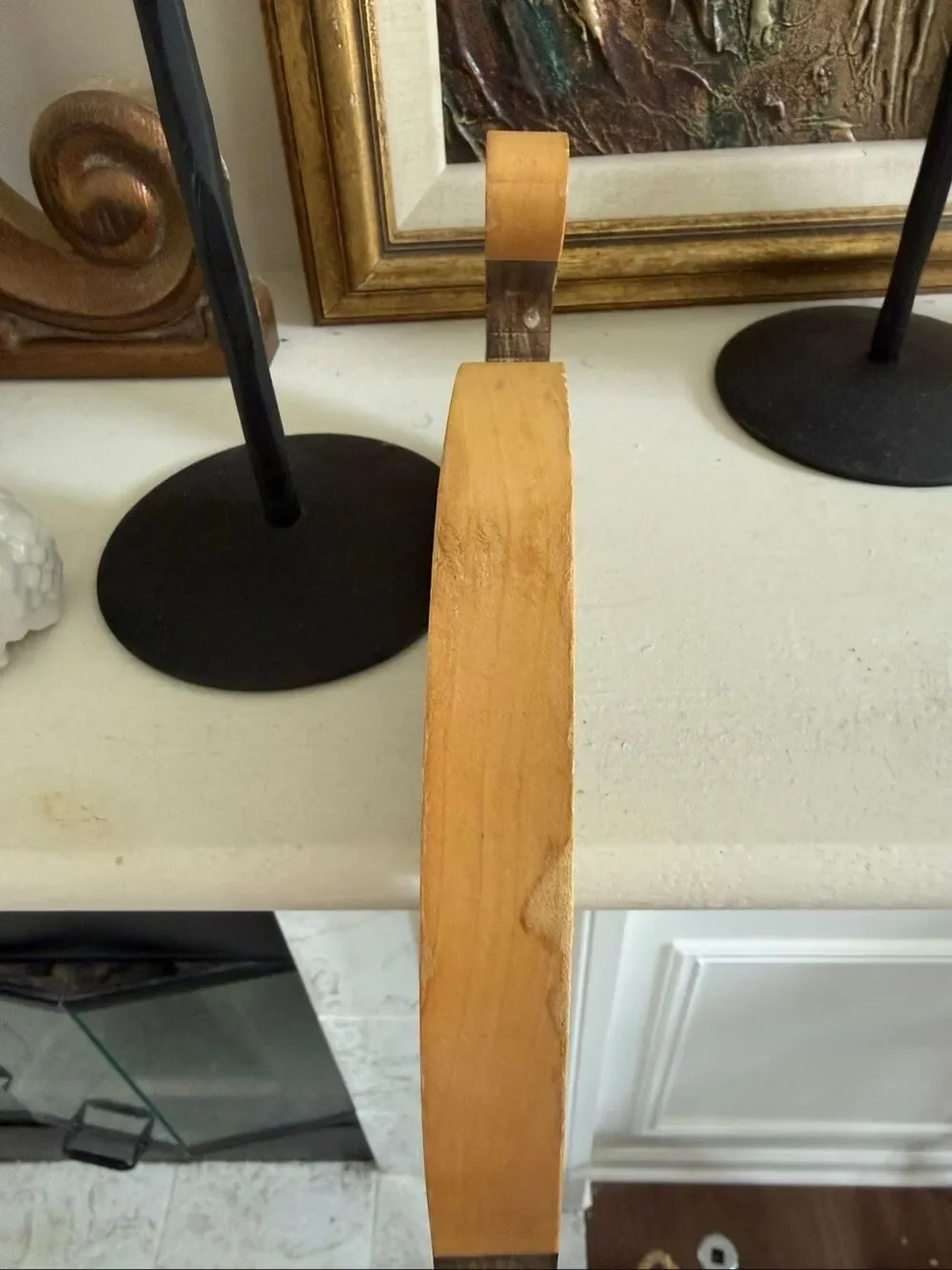 Vintage 80s 90s Wooden Cat Shelf Sitter
